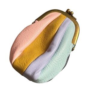Fossil Coin Purse Color Block Multicolor